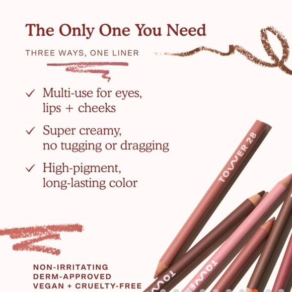 🌻 Tower 28 Work of Art - Pinky Taupe Multi-Liner New FullSz New FullS - Picture 6 of 9